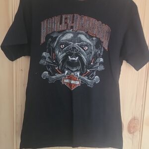 Harley-Davidson Black Bulldog Graphic Tee